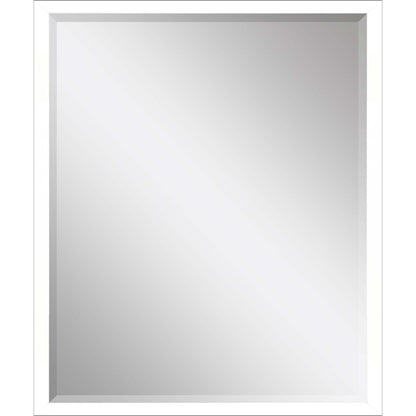 30" White Solid Wood Framed Accent Mirror