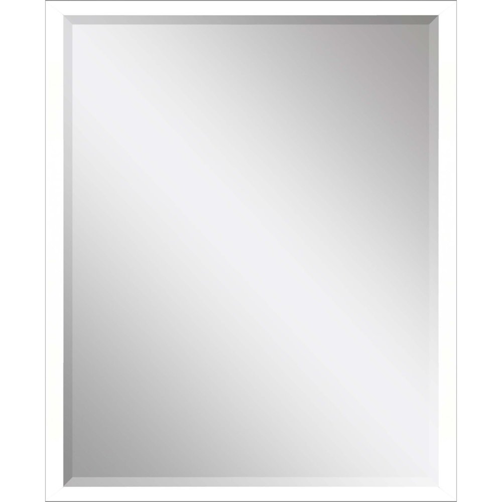 42" White Solid Wood Framed Accent Mirror — view 1