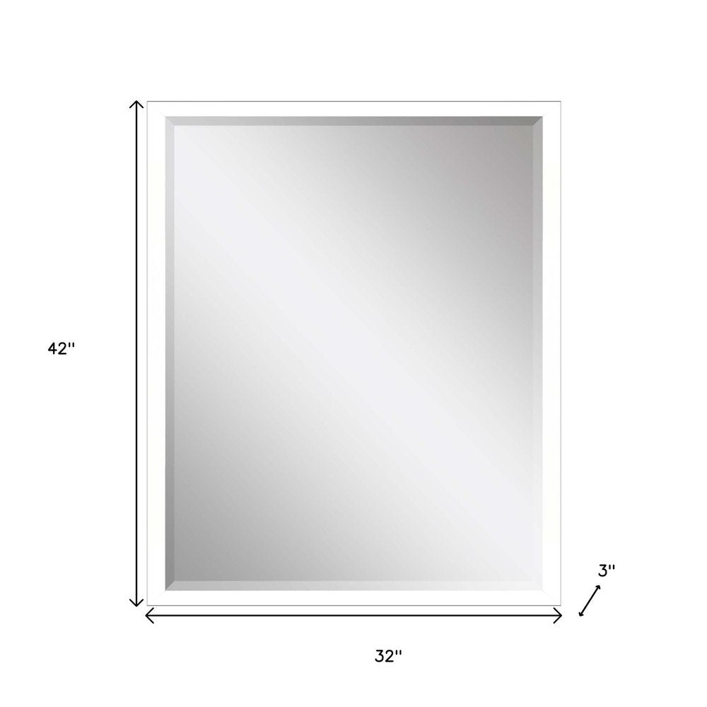 42" White Solid Wood Framed Accent Mirror — view 4