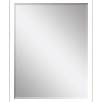50" White Solid Wood Framed Accent Mirror