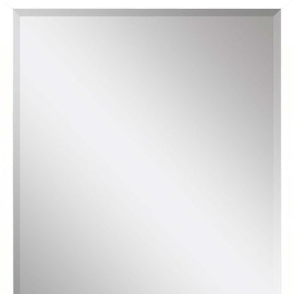 50" White Solid Wood Framed Accent Mirror