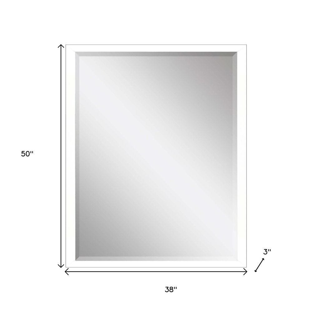 50" White Solid Wood Framed Accent Mirror — view 5
