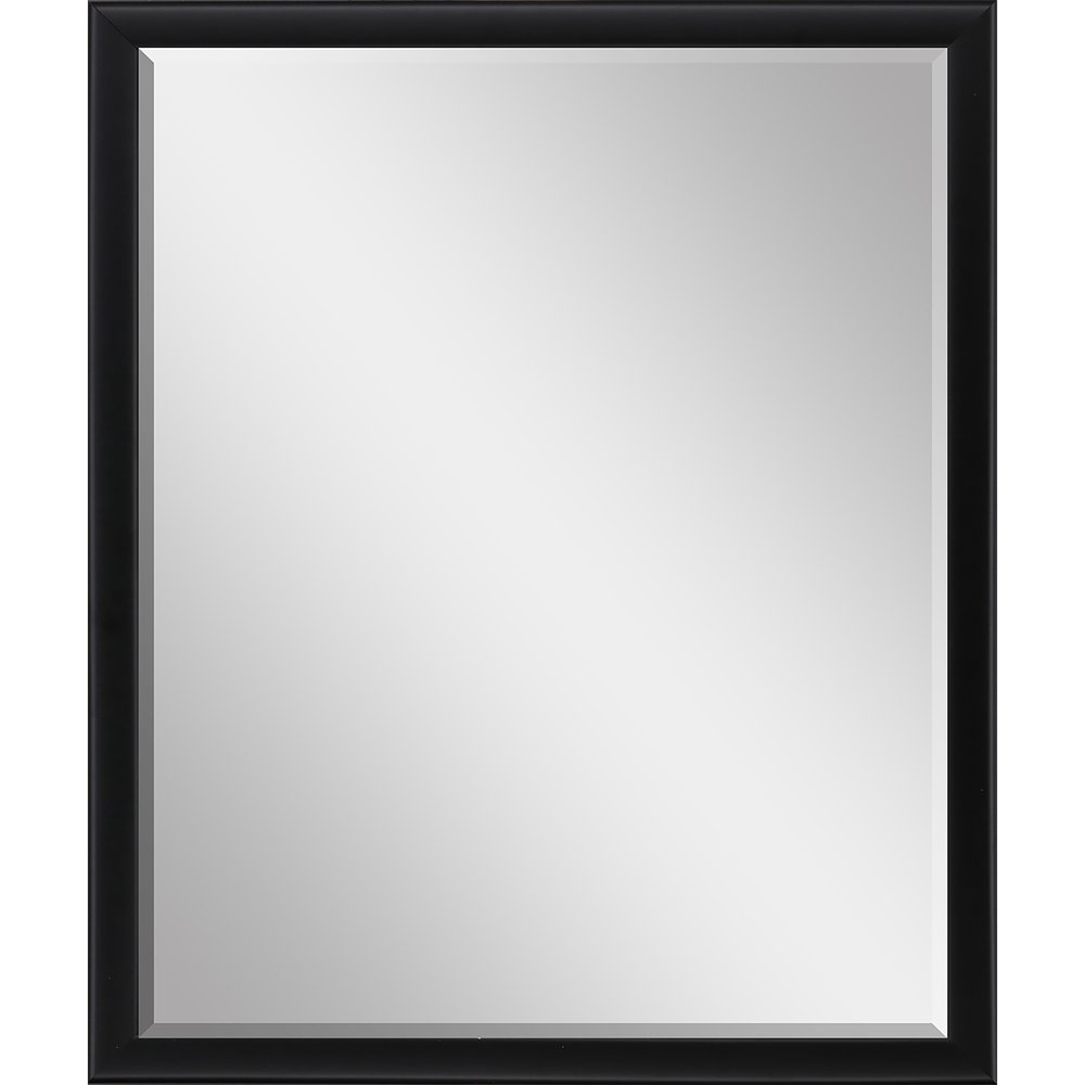 30" Black Solid Wood Framed Accent Mirror — view 1