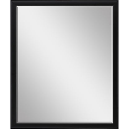 30" Black Solid Wood Framed Accent Mirror