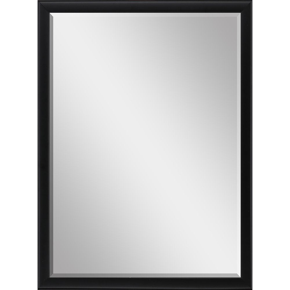 38" Black Solid Wood Framed Accent Mirror — view 1