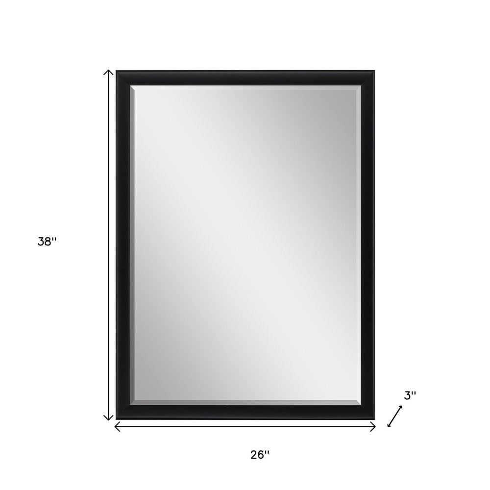 38" Black Solid Wood Framed Accent Mirror — view 6