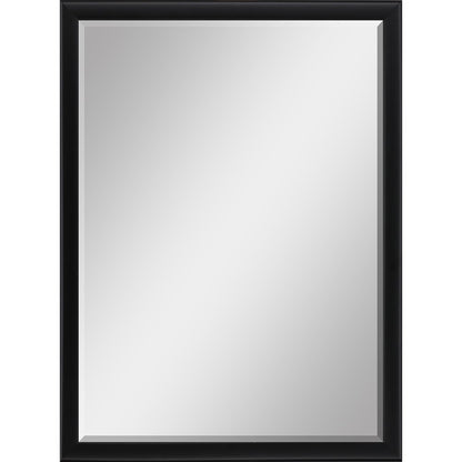 38" Black Solid Wood Framed Accent Mirror