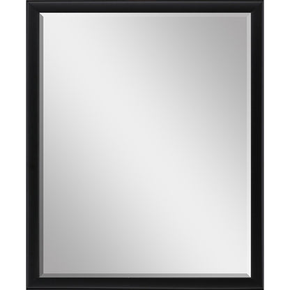 42" Black Solid Wood Framed Accent Mirror