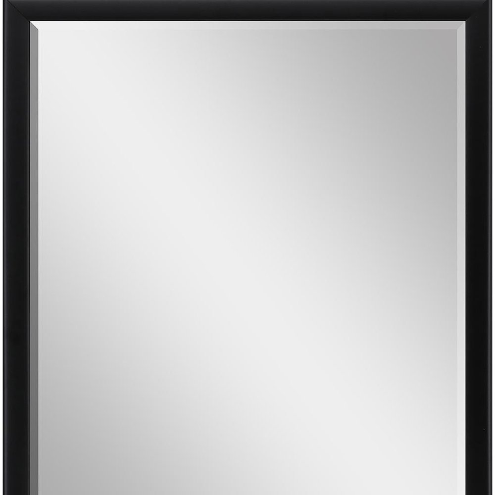 42" Black Solid Wood Framed Accent Mirror — view 3