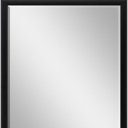 42" Black Solid Wood Framed Accent Mirror