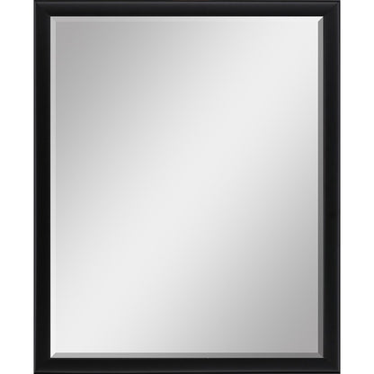 42" Black Solid Wood Framed Accent Mirror