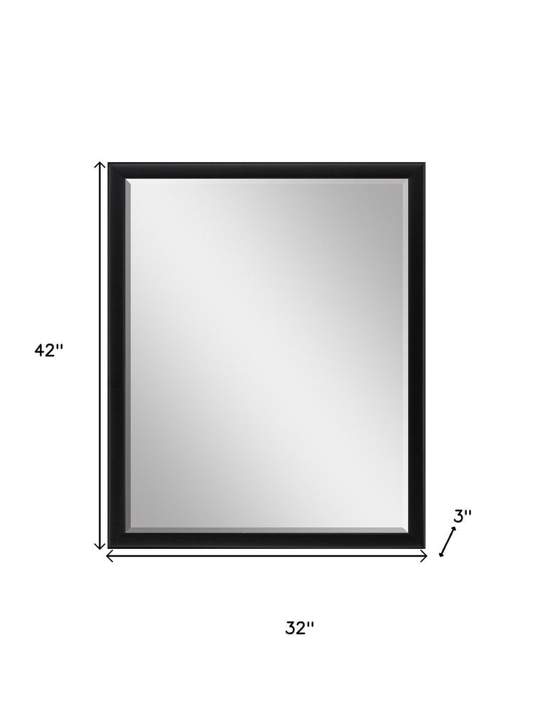 42" Black Solid Wood Framed Accent Mirror — view 5