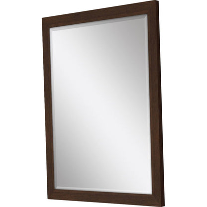 31" Dark Brown Framed Accent Mirror
