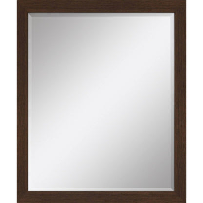 31" Dark Brown Framed Accent Mirror