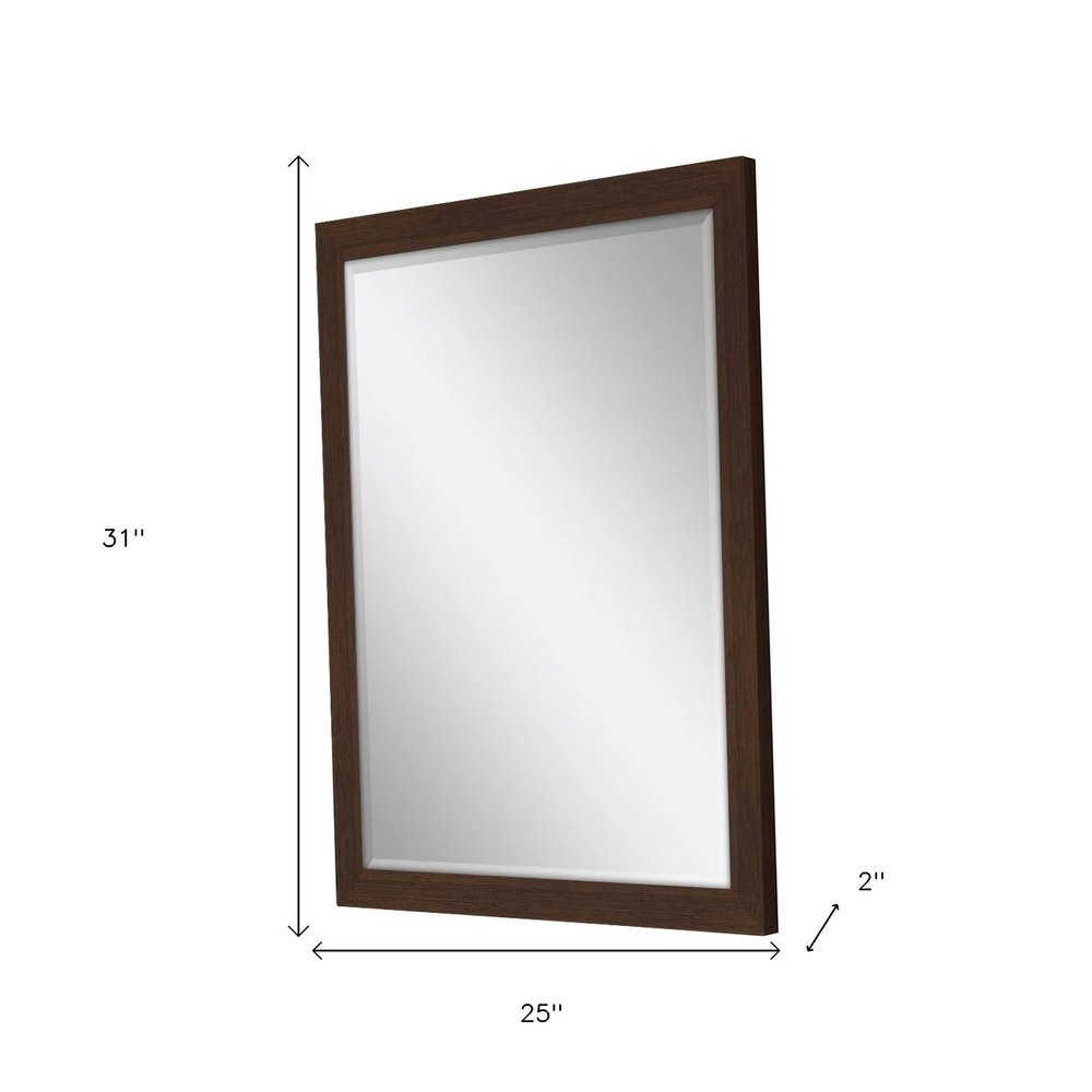 31" Dark Brown Framed Accent Mirror — view 5