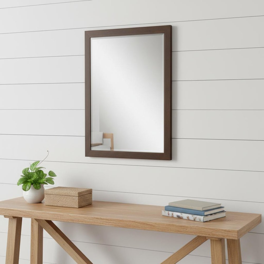 31" Dark Brown Framed Accent Mirror — view 6