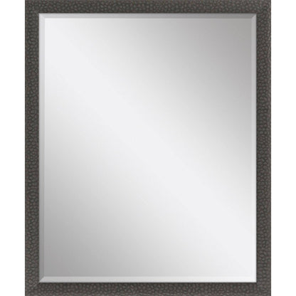31" Dark Brown Solid Wood Framed Accent Mirror