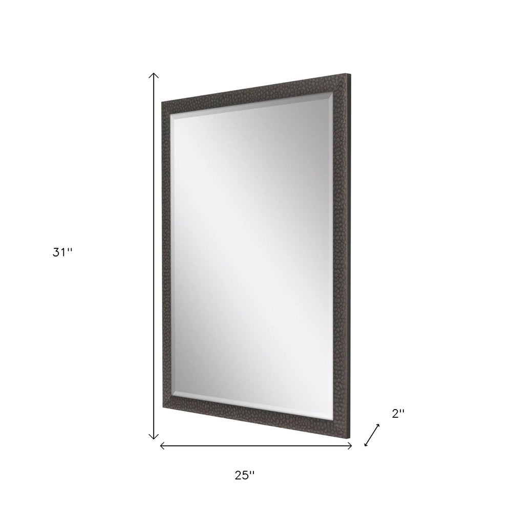 31" Dark Brown Solid Wood Framed Accent Mirror — view 5