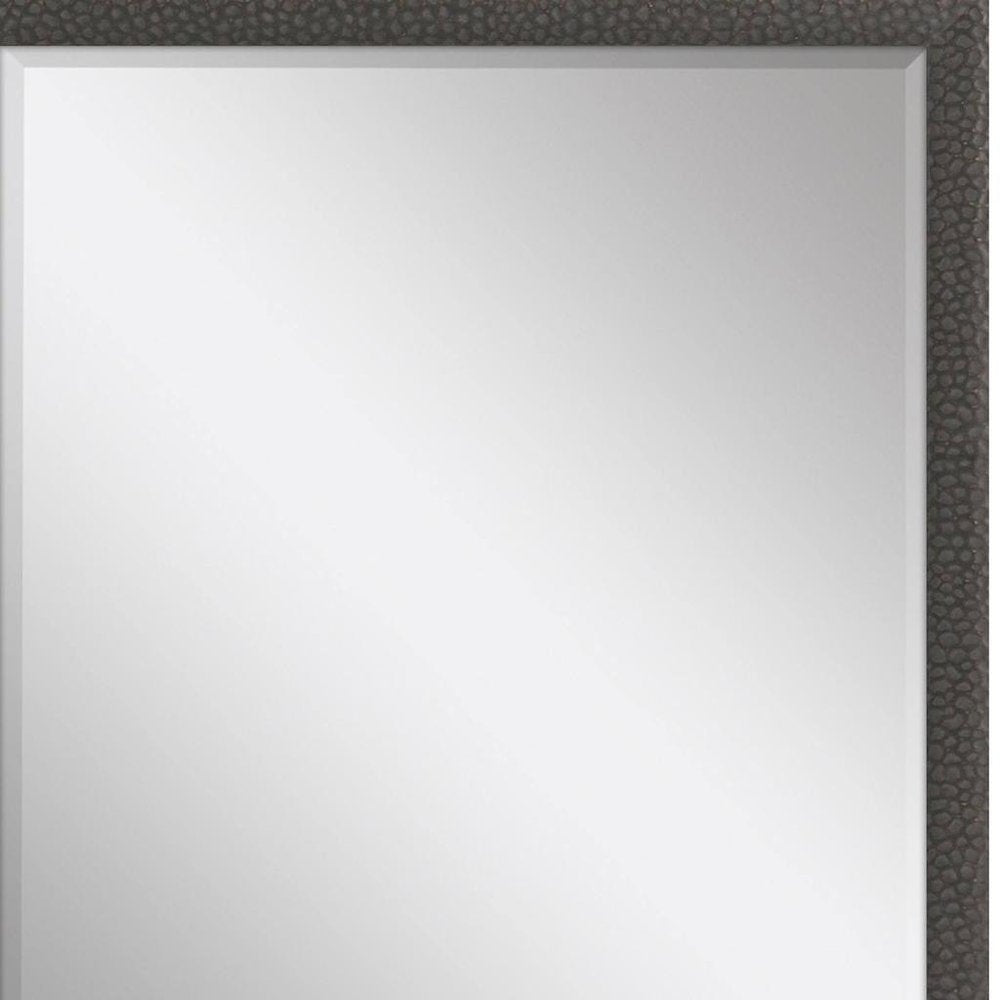 31" Dark Brown Solid Wood Framed Accent Mirror — view 4