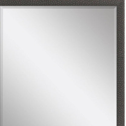 31" Dark Brown Solid Wood Framed Accent Mirror
