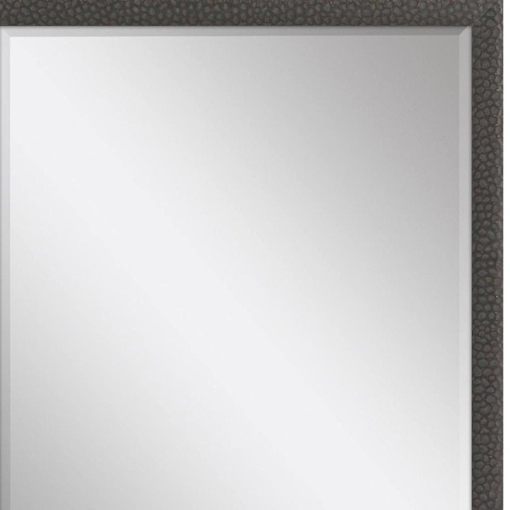 39" Dark Brown Solid Wood Framed Accent Mirror — view 3