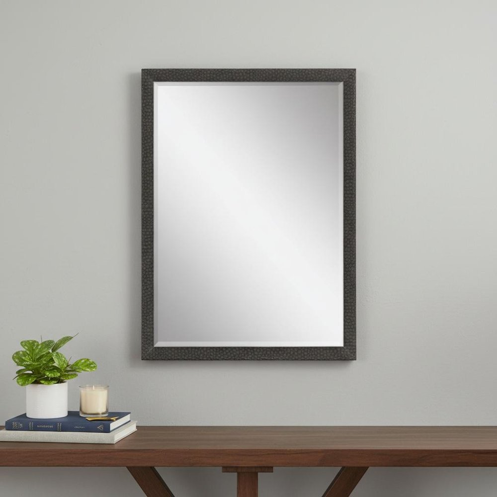 39" Dark Brown Solid Wood Framed Accent Mirror — view 5