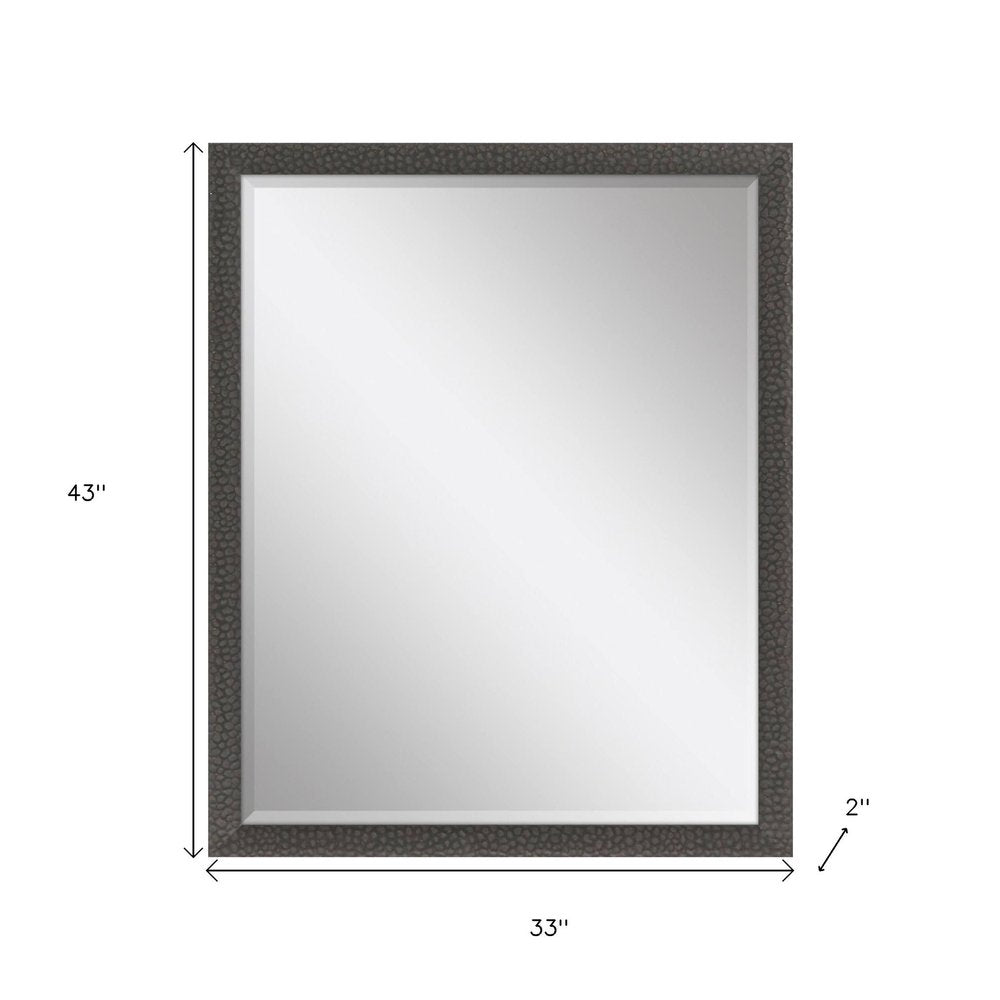 43" Dark Brown Solid Wood Framed Accent Mirror — view 5