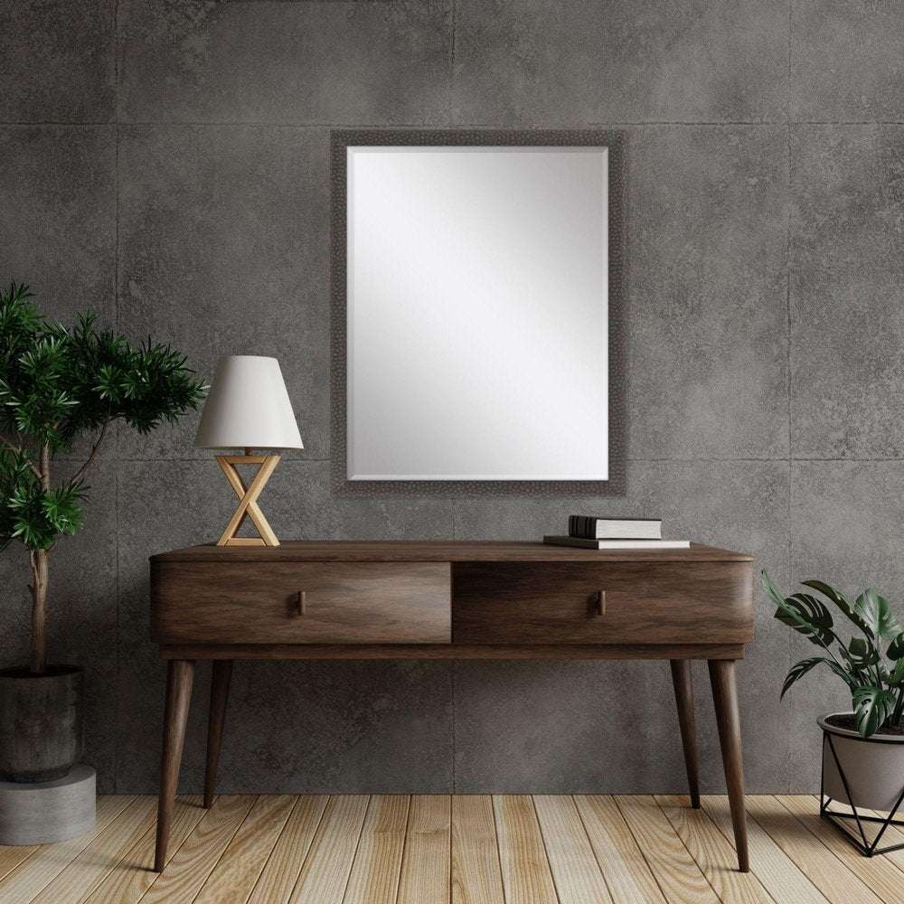 51" Dark Brown Solid Wood Framed Accent Mirror — view 2