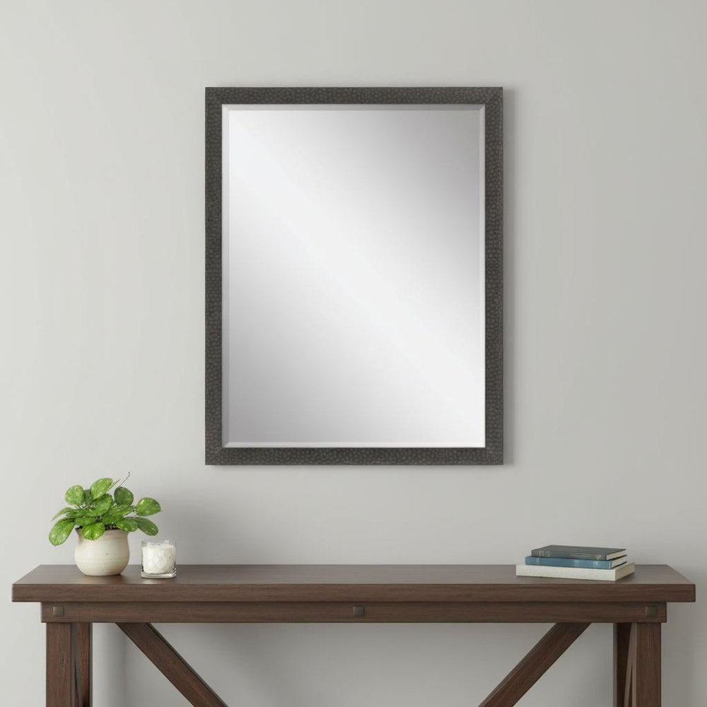 51" Dark Brown Solid Wood Framed Accent Mirror — view 6