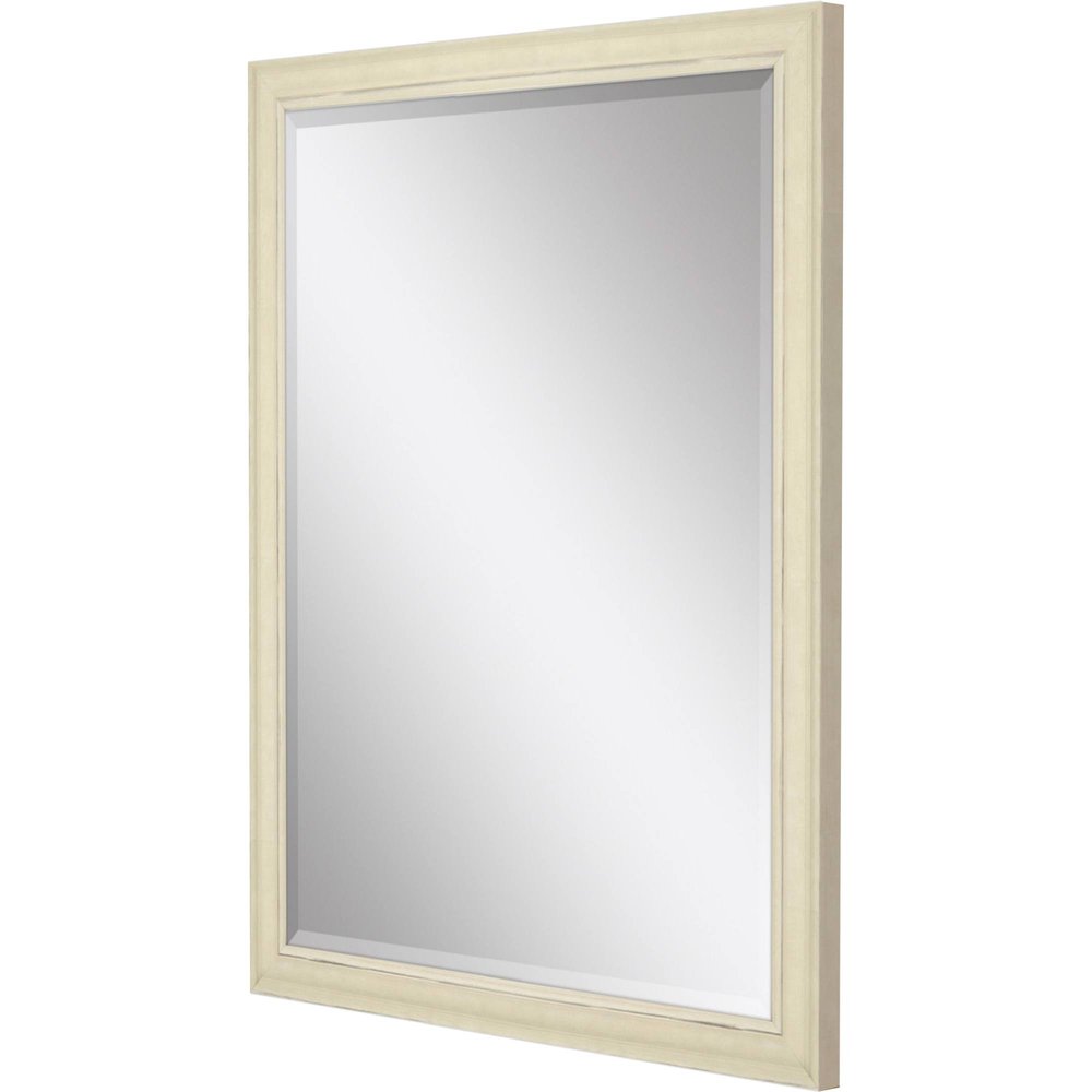 32" White Solid Wood Framed Accent Mirror — view 2