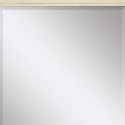 32" White Solid Wood Framed Accent Mirror