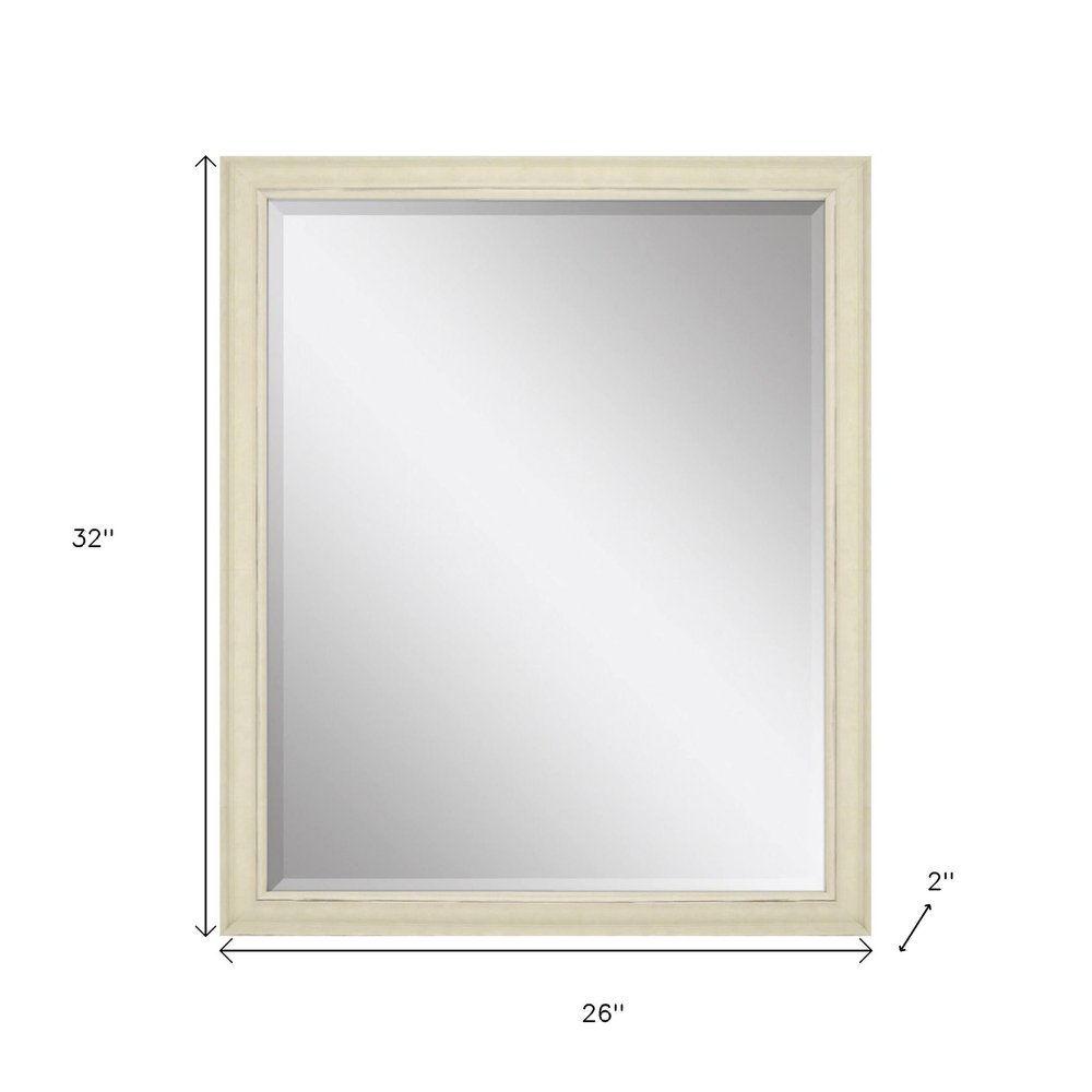 32" White Solid Wood Framed Accent Mirror — view 5