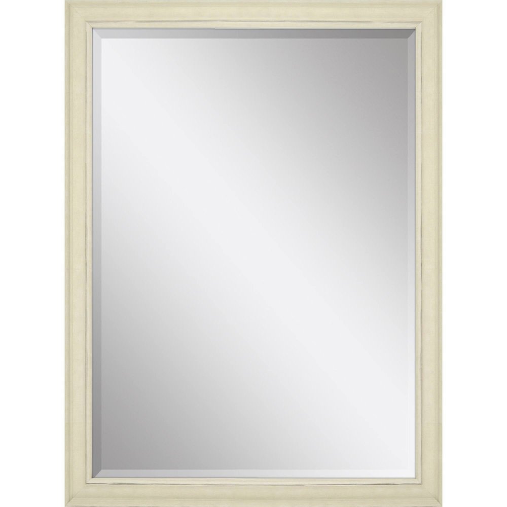 40" White Solid Wood Framed Accent Mirror — view 1