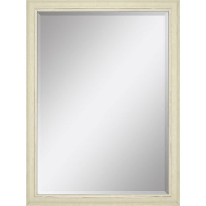 40" White Solid Wood Framed Accent Mirror