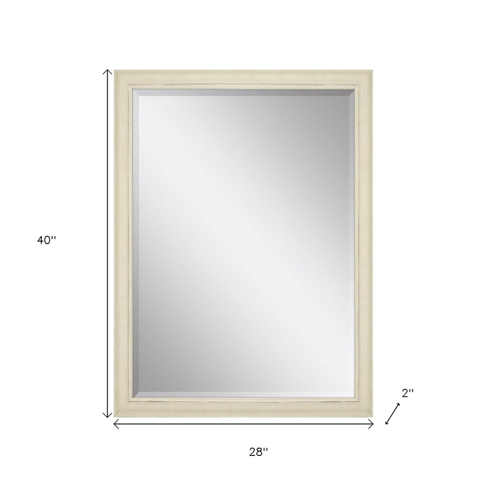 40" White Solid Wood Framed Accent Mirror — view 5
