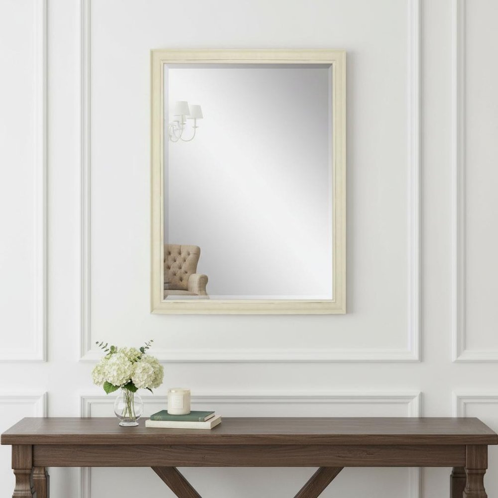 40" White Solid Wood Framed Accent Mirror — view 6