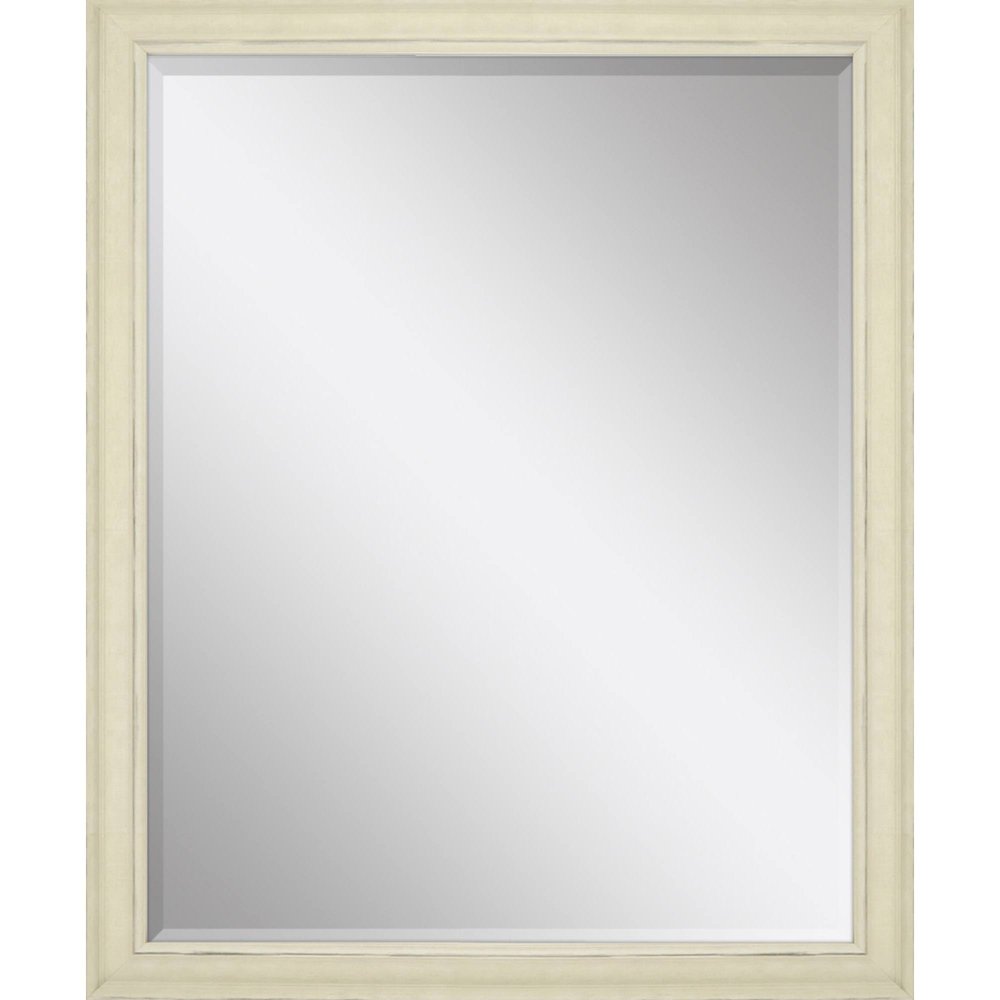 44" White Solid Wood Framed Accent Mirror — view 1