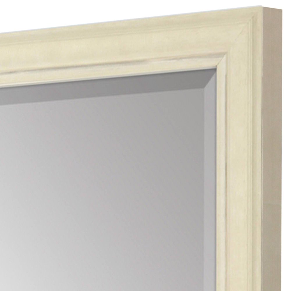 44" White Solid Wood Framed Accent Mirror — view 3
