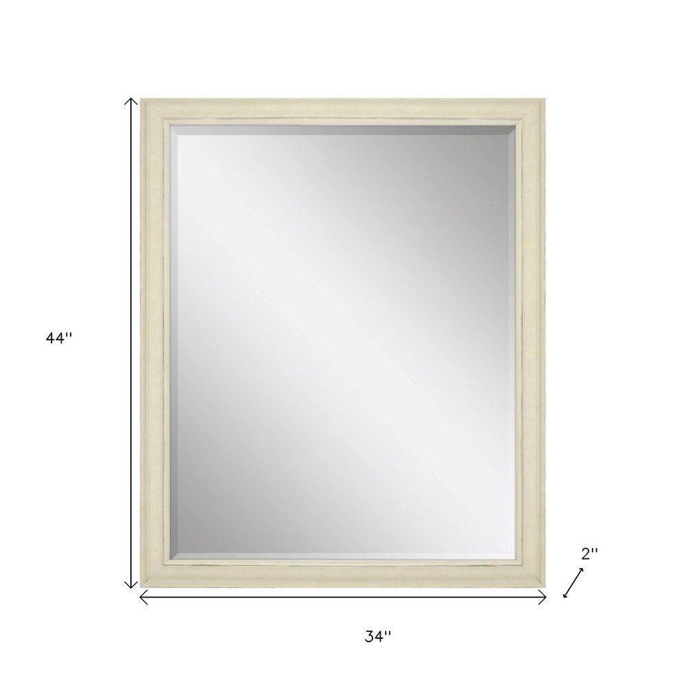 44" White Solid Wood Framed Accent Mirror — view 5