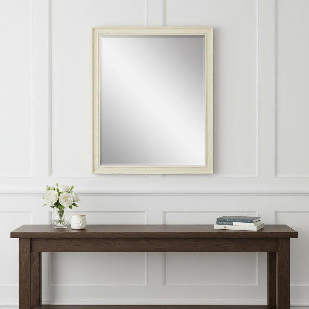 44" White Solid Wood Framed Accent Mirror — view 6