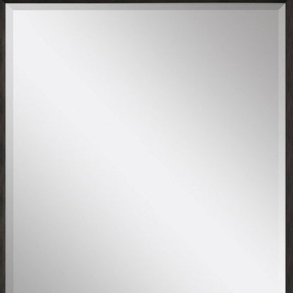 32" Dark Brown Framed Accent Mirror