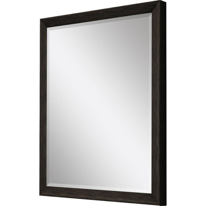 44" Dark Brown Framed Accent Mirror