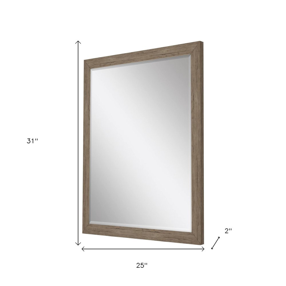 31" Light Brown Framed Accent Mirror — view 5