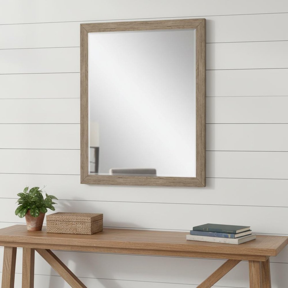 31" Light Brown Framed Accent Mirror — view 6