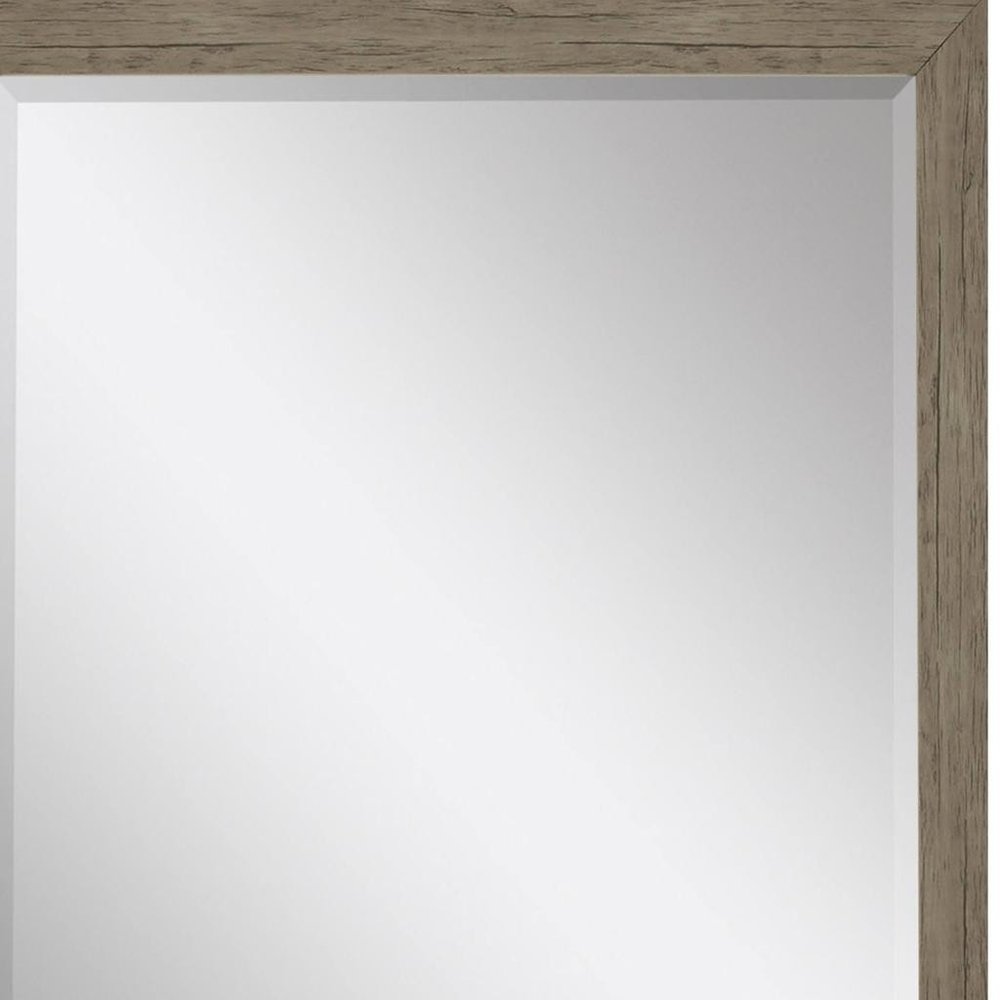 39" Light Brown Framed Accent Mirror — view 2