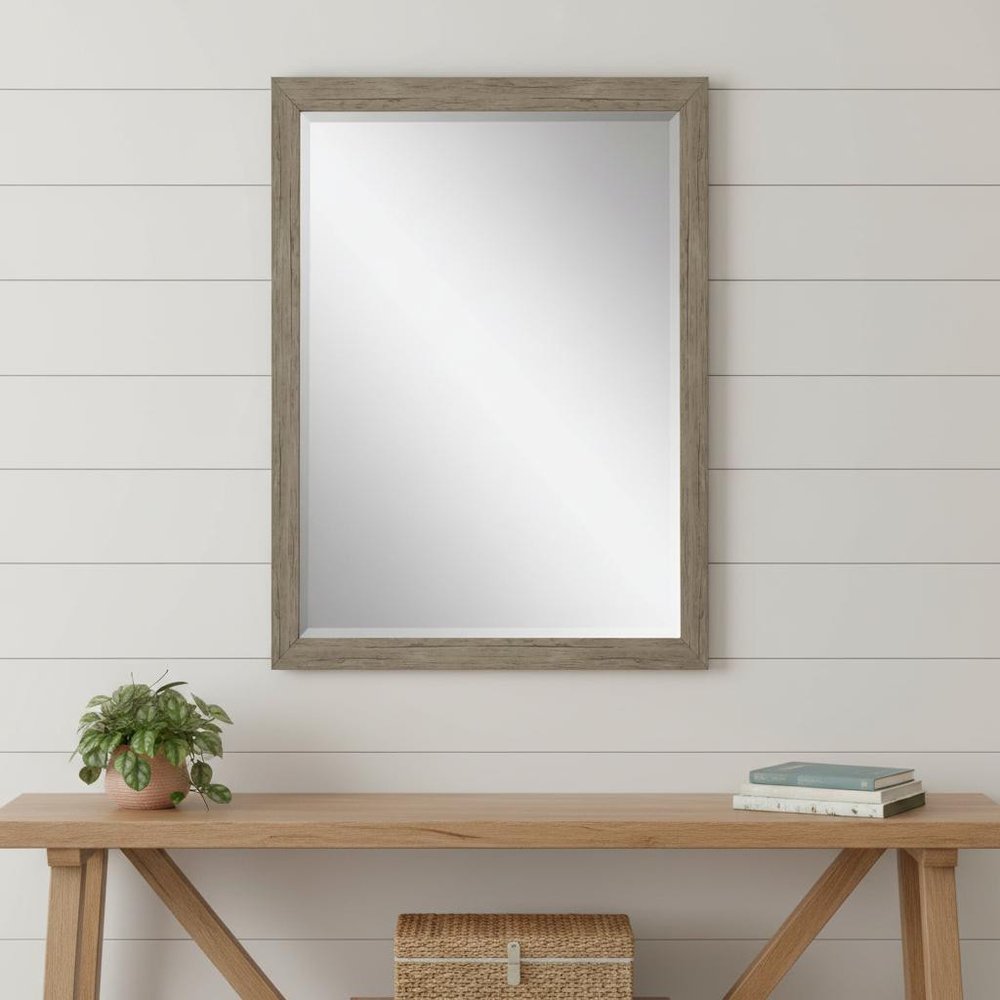 39" Light Brown Framed Accent Mirror — view 4