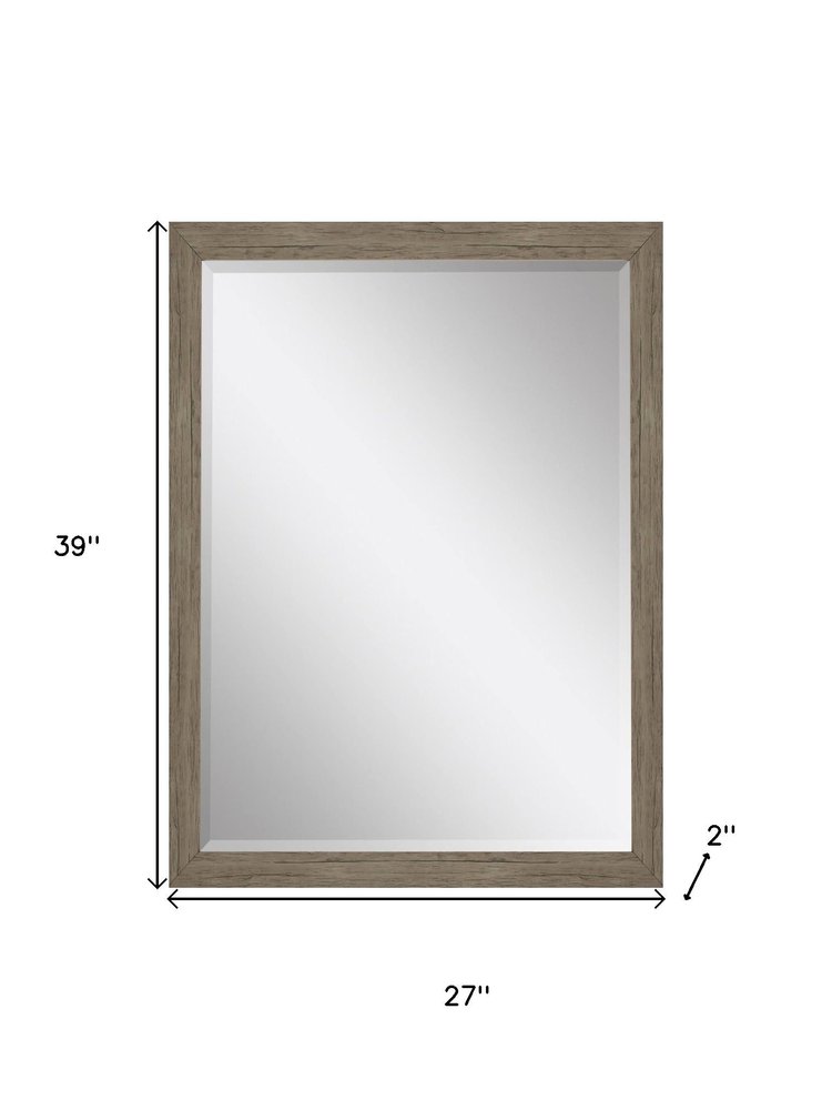 39" Light Brown Framed Accent Mirror — view 5