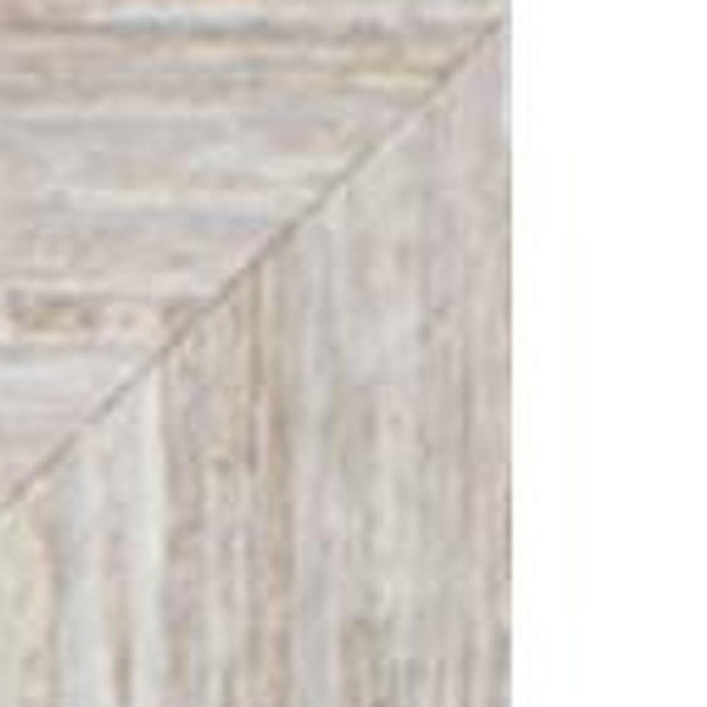34" White Distressed Wood Framed Accent Mirror — view 5