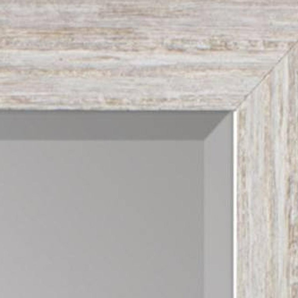 40" White Distressed Wood Framed Accent Mirror — view 3