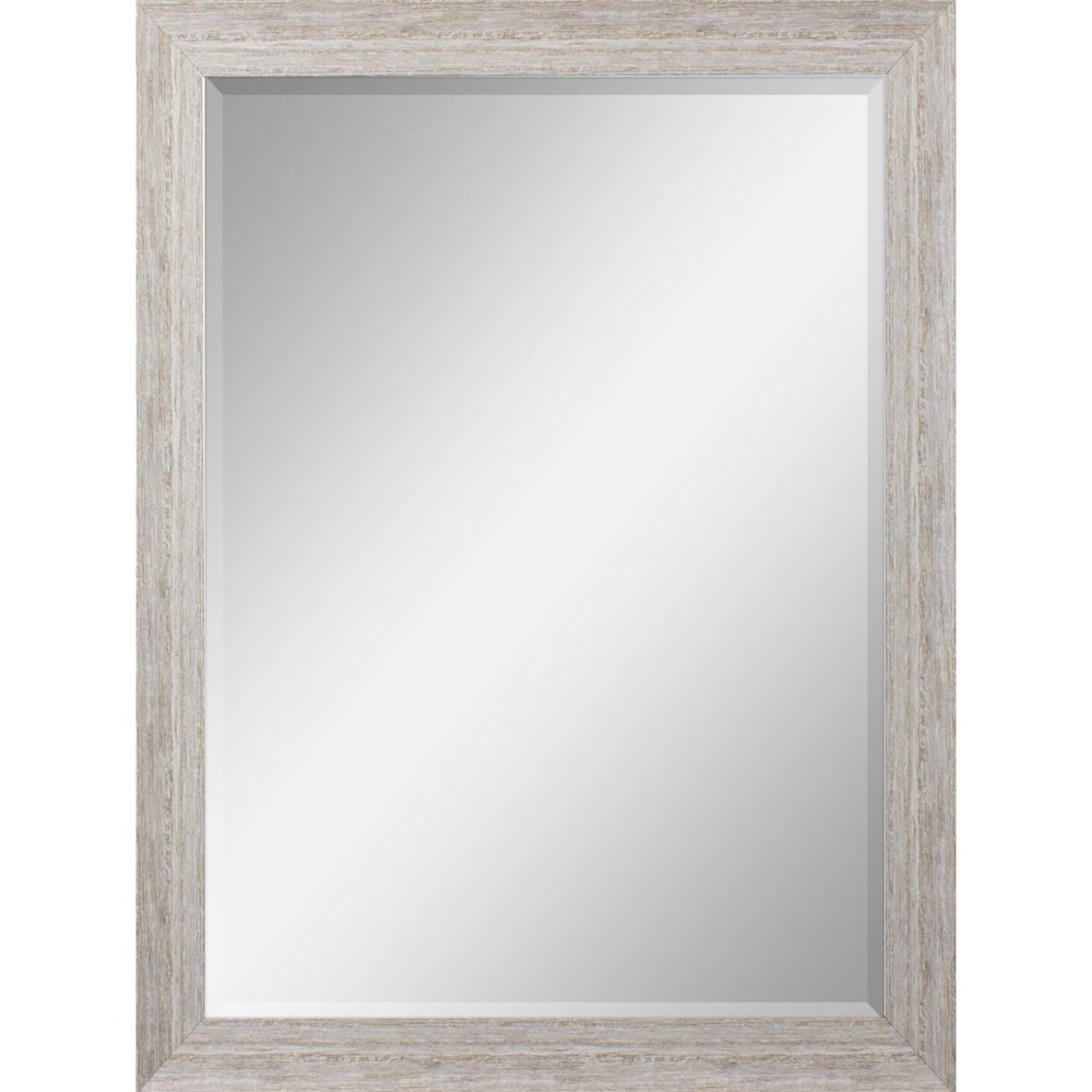 40" White Distressed Wood Framed Accent Mirror — view 4
